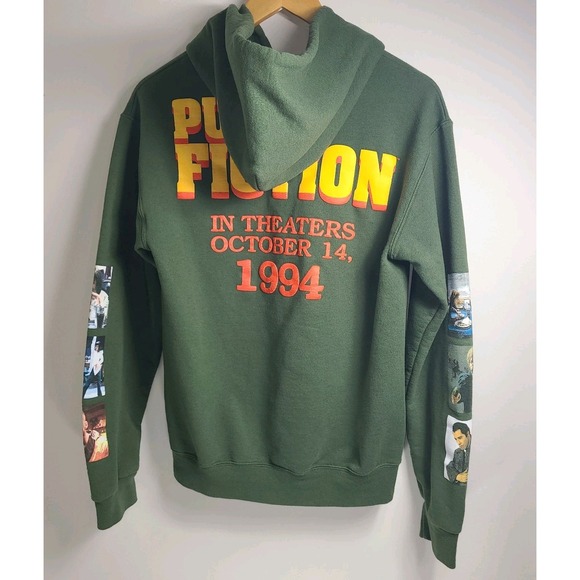 Pulp Fiction Hoodie 2019 Miramax Movie Promo Green Size S Graphic Sweatshirt GUC - Picture 4 of 8